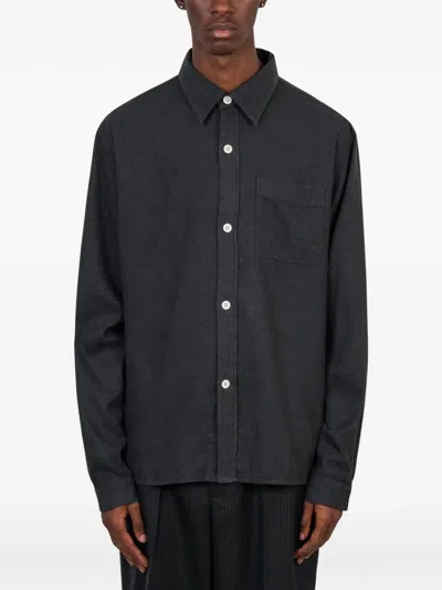 Another Aspect 4.0 Button-fastening Shirt In Black