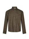 Another Aspect Check-pattern Zip-up Overshirt In Brown