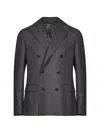 Another Aspect Double-breasted Peak-lapel Jacket In Black