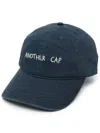 Another Aspect Embroidered-slogan Baseball Cap In Blue