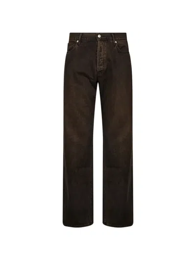 Another Aspect Faded-effect Jeans In Brown
