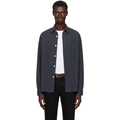 Another Aspect Gray Another 4.0 Shirt In Blue