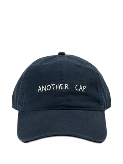 Another Aspect Logo-detail Cap In Blue