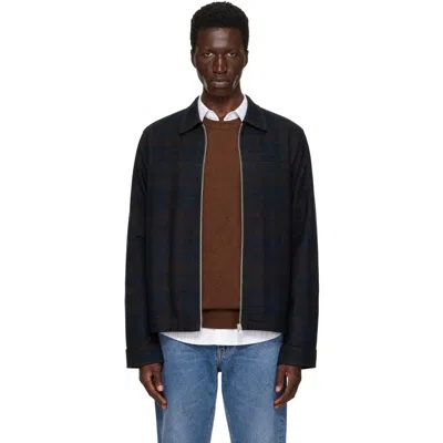 Another Aspect Navy Another 3.0 Overshirt In Blue