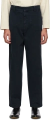 Another Aspect Navy Regular-fit Trousers In Night Sky Navy