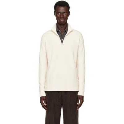 Another Aspect Off-white Another 1.0 Zip Sweatshirt In Neutral