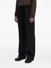 Another Aspect Pinstripe-pattern Trousers In Black
