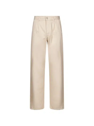 Another Aspect Pleated Straight-leg Jeans In Neutral