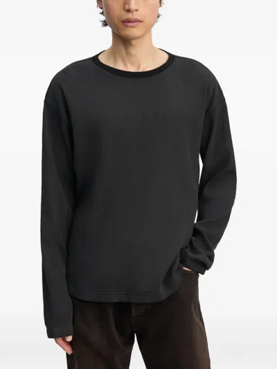 Another Aspect Ribbed-knit Sweater In Black