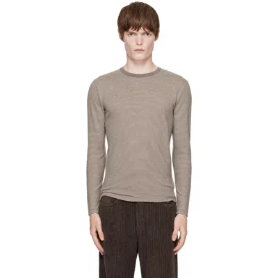 Another Aspect Taupe Another 3.0 T-shirt In Gray