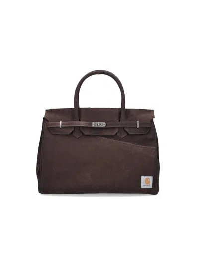 Another Chance Medium Denim Bag In Brown