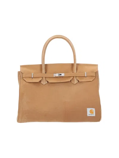 Another Chance Medium Denim Bag In Sand