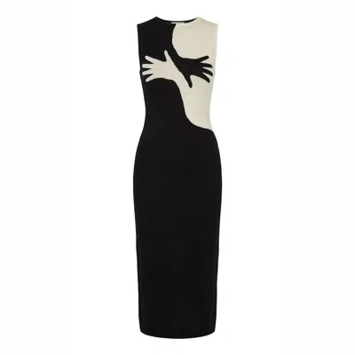 Another Girl Women's Black Hansey Knit Midi Dress