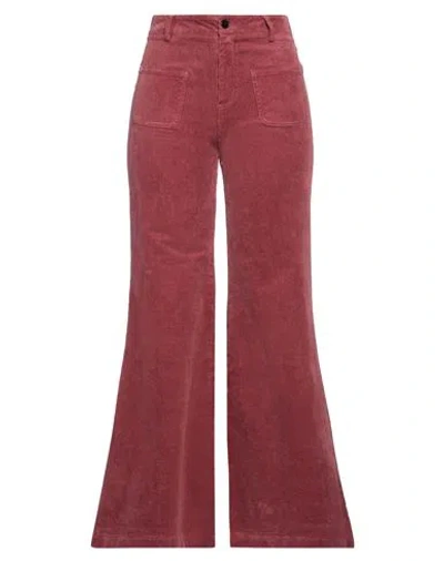 Another Label Woman Pants Pastel Pink Size 10 Cotton