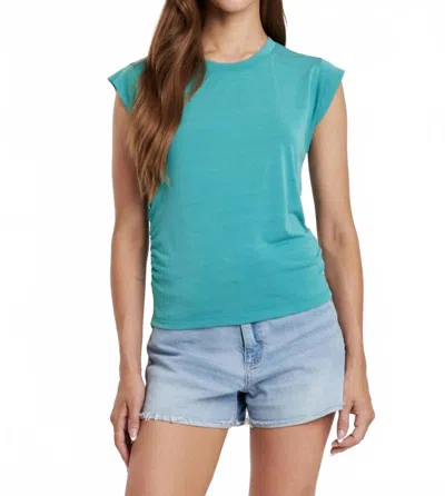 ANOTHER LOVE ALORA MUSCLE TEE IN MEADOW TEAL