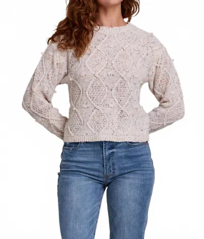 Another Love Amandine Sweater In Birch Melange In Gray