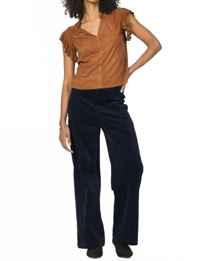 Another Love Anabel High Rise Wide Leg Fit Pants In Artic Blue