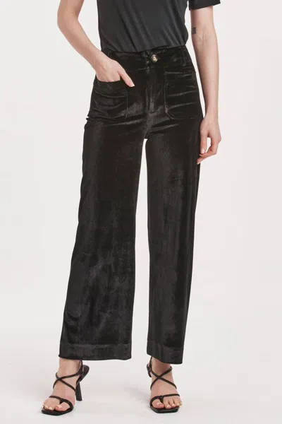 Another Love Anahi Velvet Pants In Black