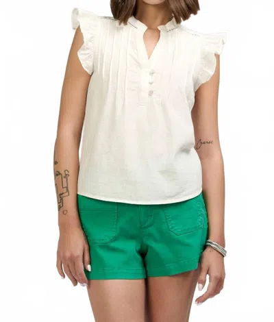 Another Love Carlise Short In Peacock Green In White