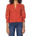Another Love Ankara Mesh Cardigan In Orange Maple In Multi