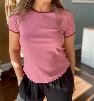 Another Love Asami Top In Soft Cherry In Pink