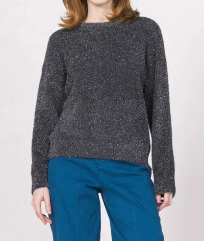 Another Love Ashley Metallic Sweater In Silver Nightfall In Gray