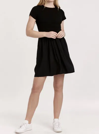Another Love Avalon Mock Neck Dress In Black