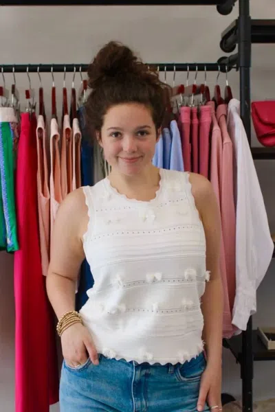 Another Love Aveza Sleeveless Tank In Off White