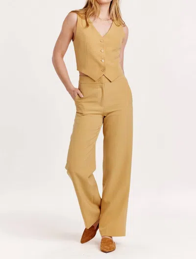 Another Love Azula Dress Pant In Buckwheat In Gold