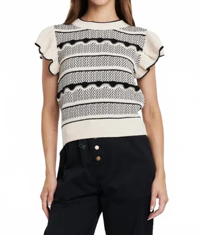 Another Love Bethany Cap Sleeve Sweater In Multi