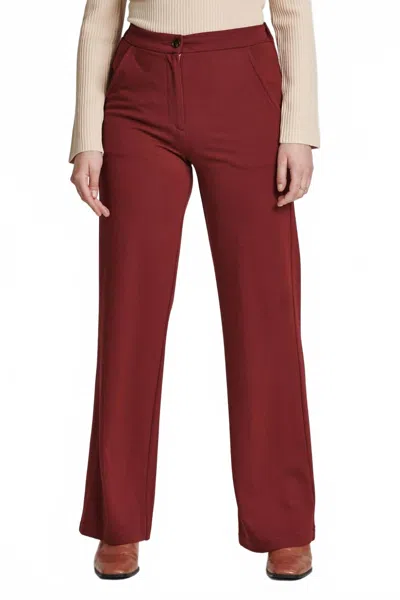 Another Love Bishop Wide Pants In Vino In Red