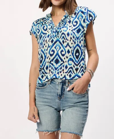 Another Love Blair Short Sleeve Blouse In Multi
