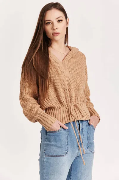 Another Love Bowie Hooded Sweater In Buckwheat In Brown