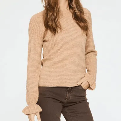 Another Love Brea Ruffle Sweater In Mocha In Brown