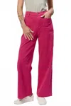 Another Love Bristol High-rise Wide-leg Pant In Pink Paradise In Pink