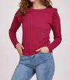 Another Love Camden Top In Cranberry In Pink