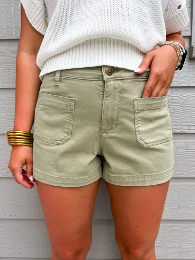 Another Love Carlisle Short In Sage In Green