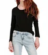 Another Love Cassie Scoop Neck Top In Black In Black