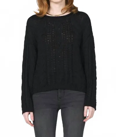 Another Love Cecilia Shimmer Sweater In Black