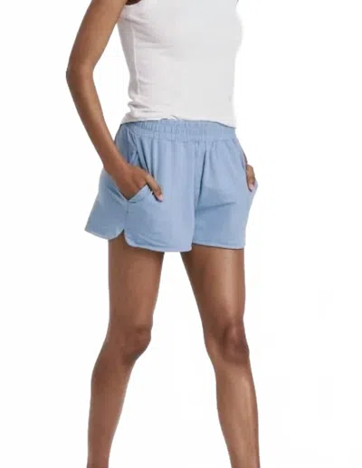 Another Love Cheyna Shorts In Dusty Blue