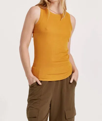 Another Love Cleo Rib Tank In Ocre In Orange