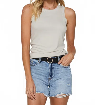 Another Love Cleo Rib Tank Top In Woodrose In White