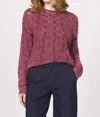 Another Love Colette Sweater In Empress Teal In Burgundy