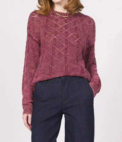 Another Love Colette Sweater In Empress Teal In Burgundy