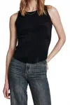 Another Love Cora Chenille Tank In Black In Black
