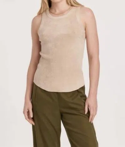 Another Love Cora Chenille Tank Top In Oyster In Beige