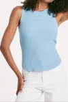 Another Love Cora Rib Tank In Dusty Blue