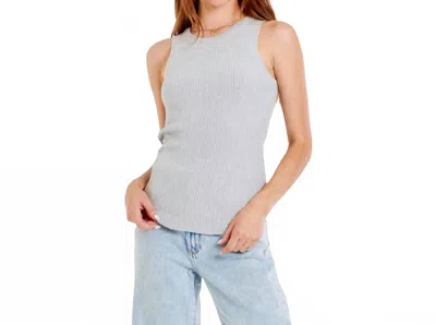 Another Love Cora Rib Tank Top In Grey