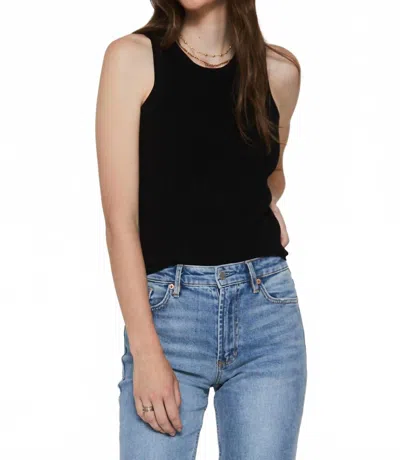 Another Love Cora Sleeveless Sweater Tank In Black