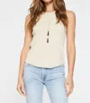 Another Love Cora Sleeveless Sweater Tank Top In Porcelain In White